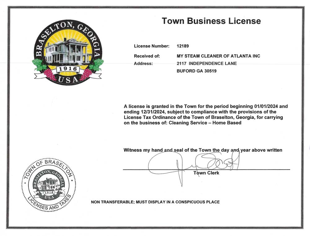 2023 Braselton Business License